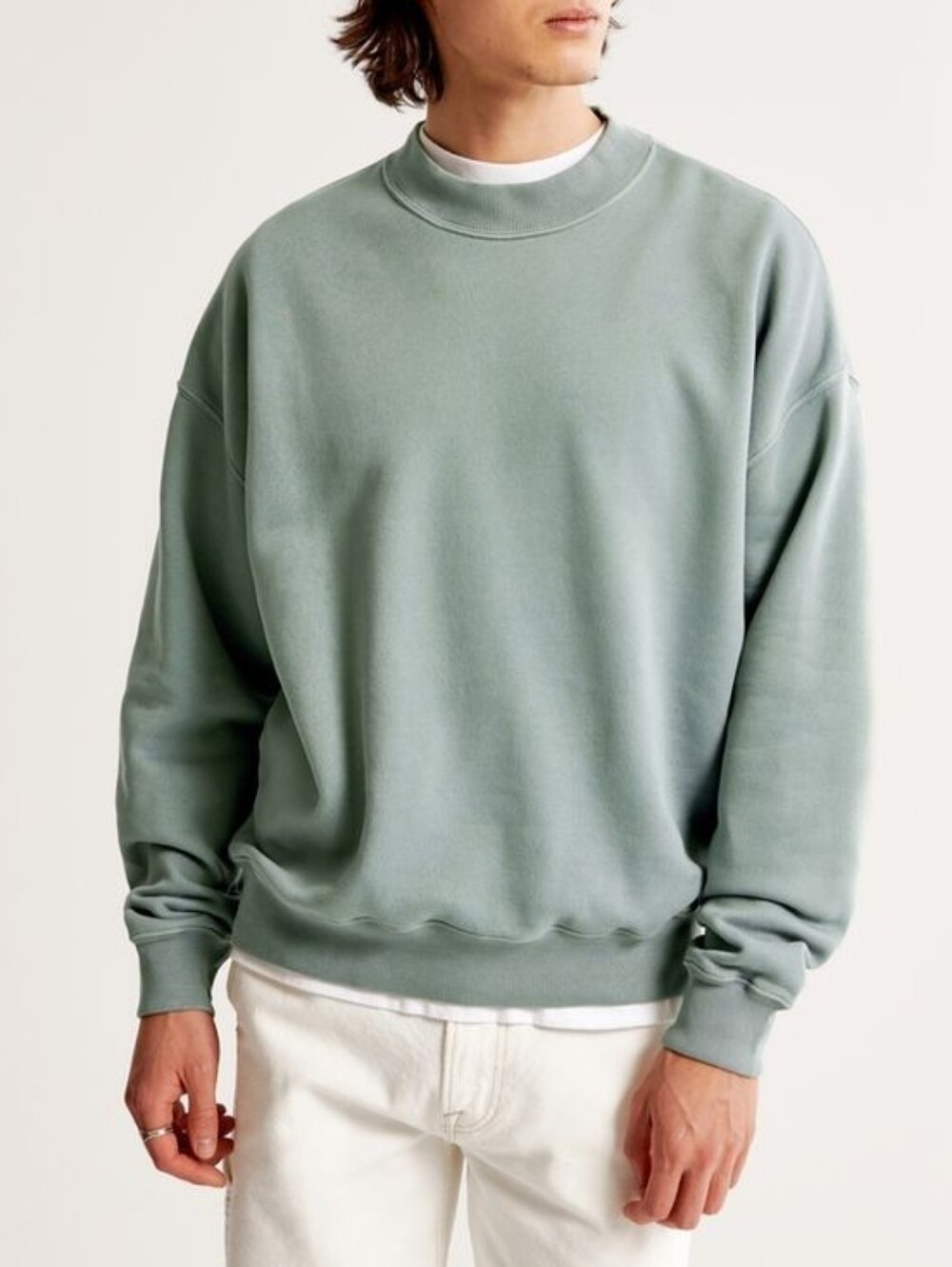 Abercrombie & Fitch Mint Green Essential Crew Sweatshirt